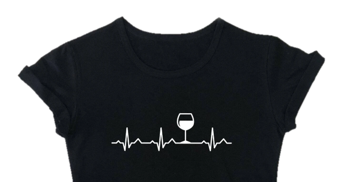T-Shirt "Born 2 drink wine"